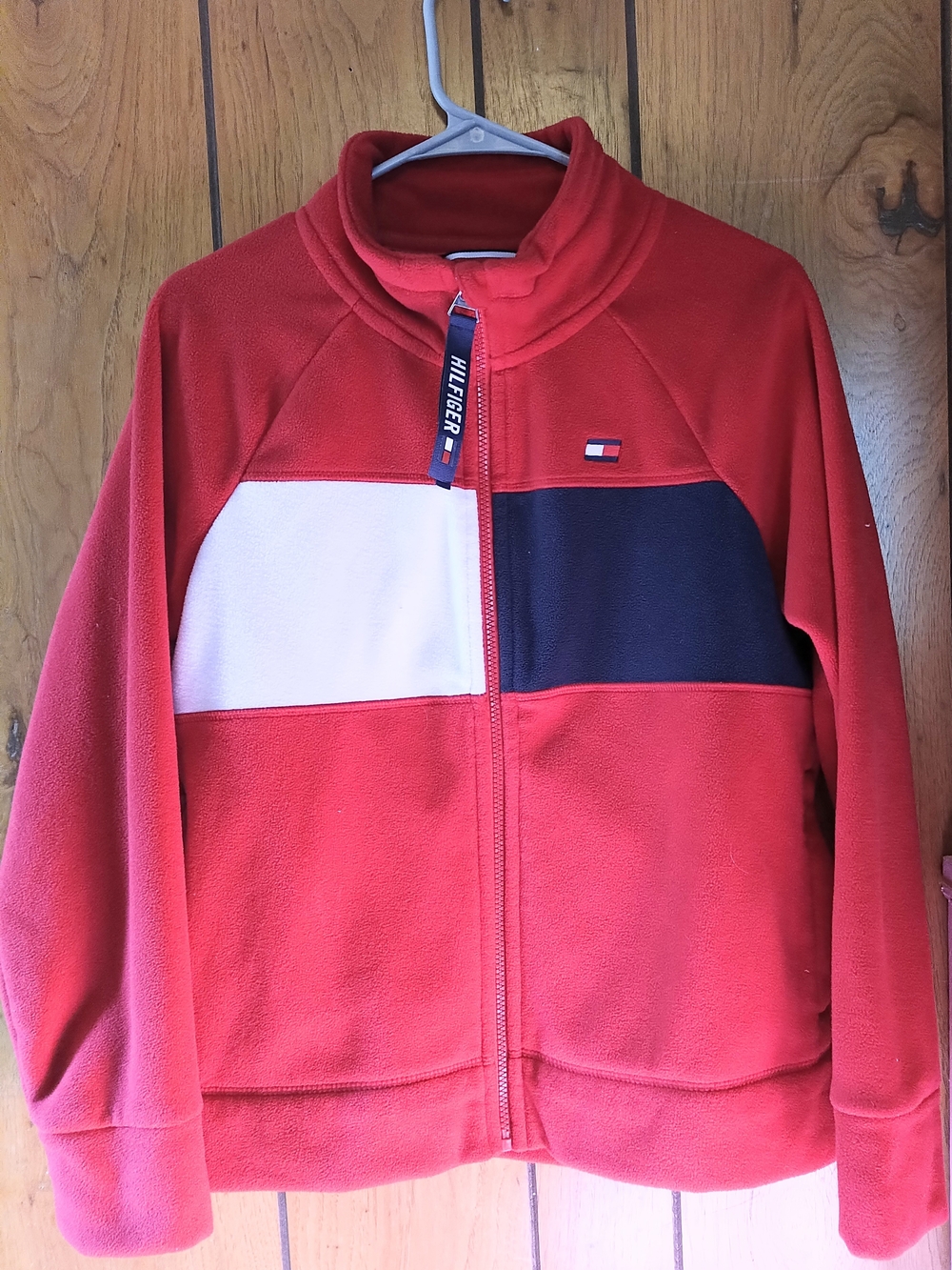 Tommy Hilfiger Red Colorblock Fleece Jacket